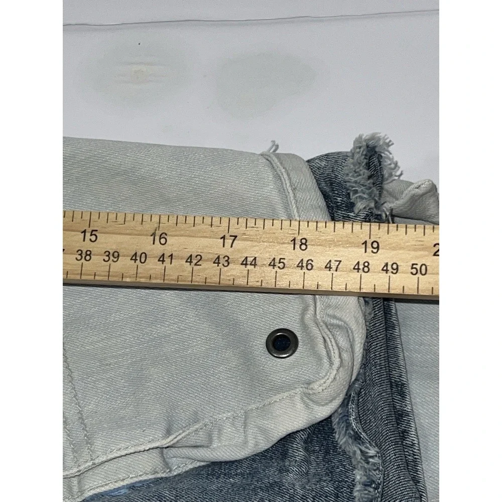 Jordan Craig Travis Patchwork Shorts Mens 36 Blue Denim Distressed Wash Y2K Like